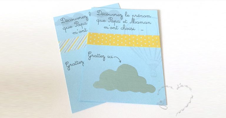 La carte à gratter terminée