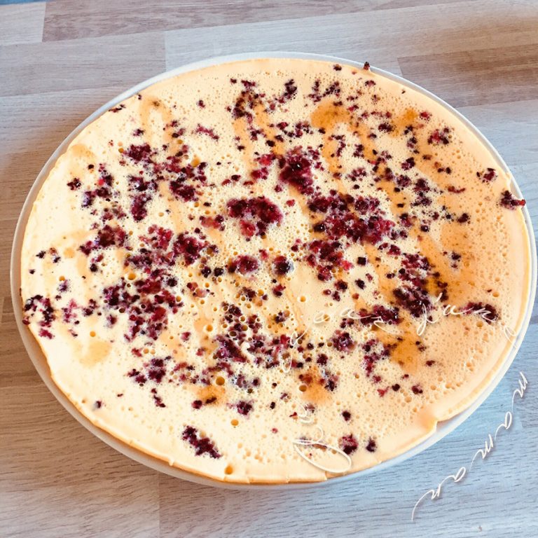 Crêpe de patate douce aux fruits rouges